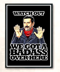 Negan Badass The Walking Dead Vintage Wall Poster