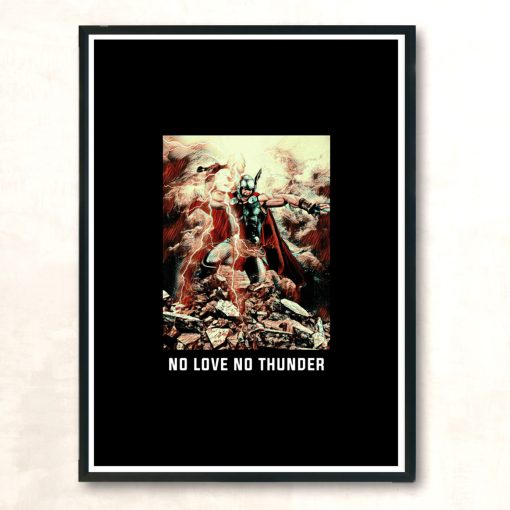 No Love No Thunder Modern Poster Print