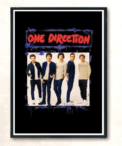One Direction Spray Paint Blue Vintage Wall Poster