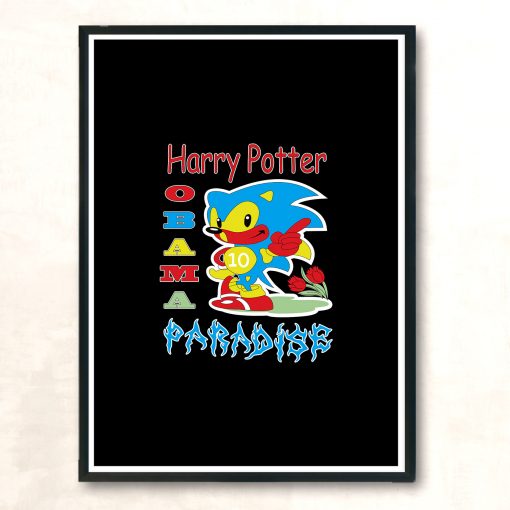 Parody Harry Potter Obama Sonic Vintage Wall Poster