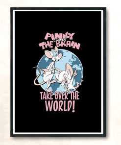 Pinky And The Brain Take Over The World Vintage Wall Poster