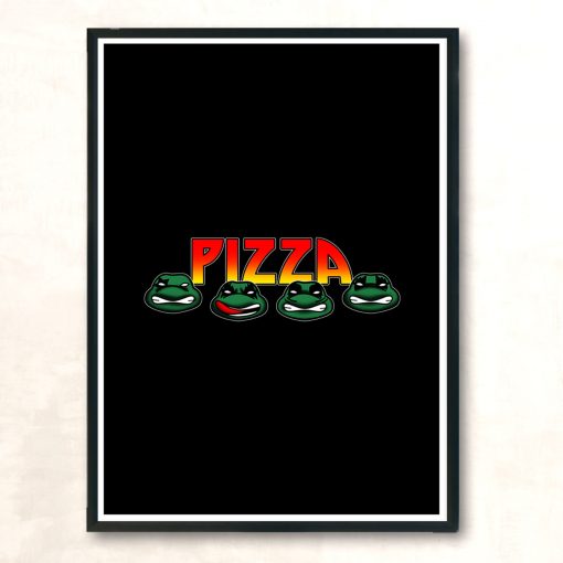 Pizza Lovin Dudes Modern Poster Print
