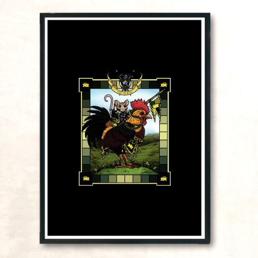 Sir Queso The Mouse Knight Modern Poster Print