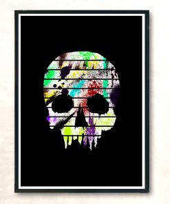 Skull Colors Modern Poster Print