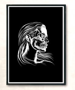 Skull Girl Modern Poster Print