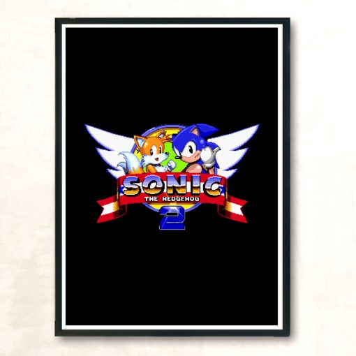 Sonic 2 Title Screen Modern Poster Print