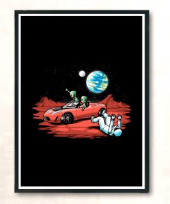 Space Car Modern Poster Print