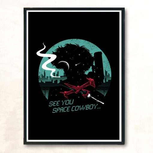 Space Cowboy Modern Poster Print