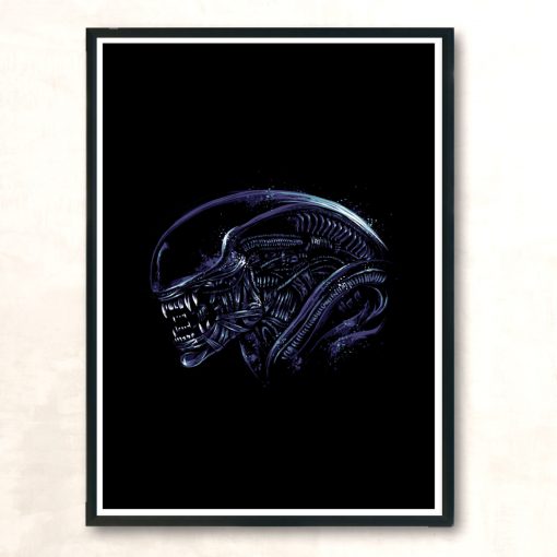 Space Nightmare Horror Purple Modern Poster Print