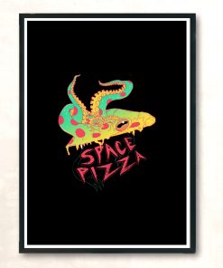Space Pizza Modern Poster Print