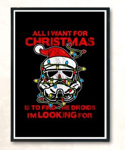 Star Wars Christmas It Find The Droids Vintage Wall Poster