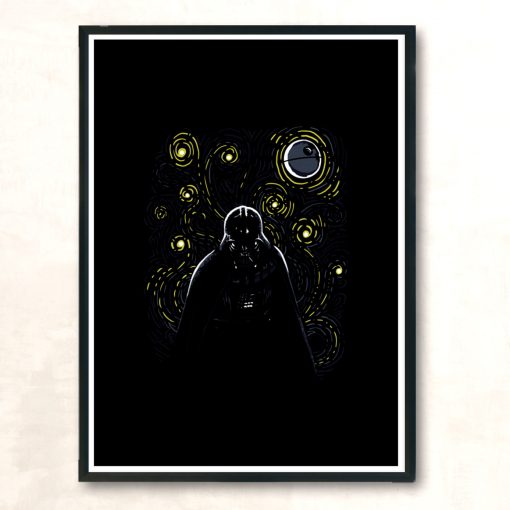Starry Dark Side Modern Poster Print