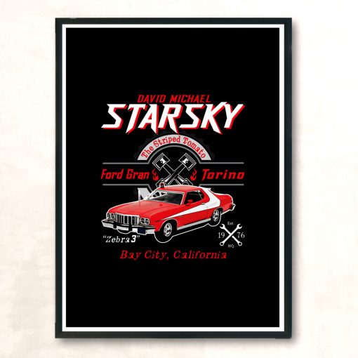 Starsky 1976 Ford Gran Torino Modern Poster Print