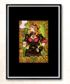 Steam Girl Warrior Modern Poster Print