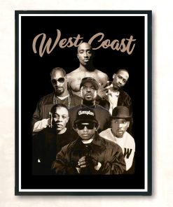 West Coast Hip Hop Legends 2pac Compton Rappers Vintage Wall Poster