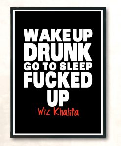 Wiz Khalifa Wake Up Drunk Vintage Vintage Wall Poster