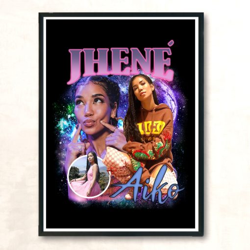 Jhene Aiko Vintage 90s Cool 90s Rapper Aesthetic Wall Poster