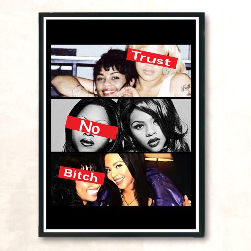 Lil Kim Trust No Bitch 90s Style Aesthetic Wall Poster