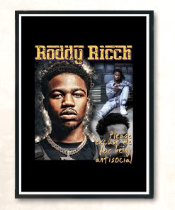 Roddy Ricch Being Anti Social Aesthetic Wall Poster