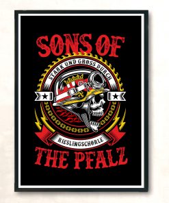 Sons Of Stark Und Gross Durch Rieslingschorle The Pfalz 80s Aesthetic Wall Poster