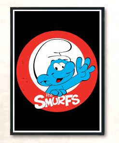 The Smurfs Vintage Cartoon Aesthetic Wall Poster