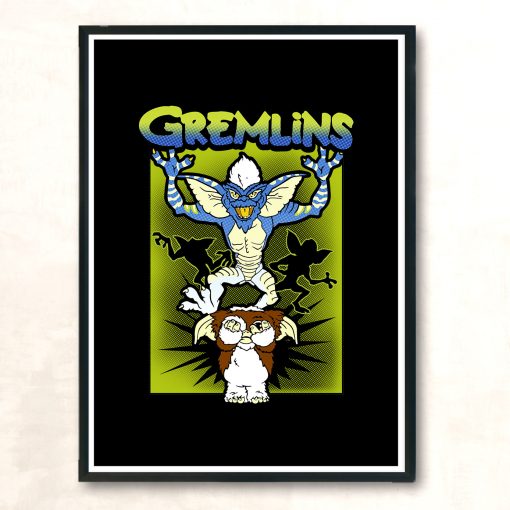 Vintage Gremlins Mogwai Poster Movie Aesthetic Wall Poster