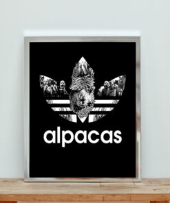 Alpacas Black Aesthetic Wall Poster