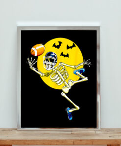 American Football Skeleton Aesthetic Wall Poster