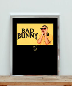 Bad Bunny Black And Yellow Aesthetic Wall Poster