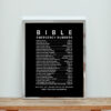 Bible Emergency Numbers Aesthetic Wall Poster
