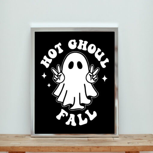 Boo Hot Ghoul Fall Ghost Aesthetic Wall Poster