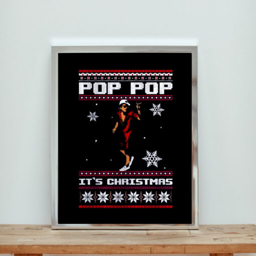 Bruno Mars Pop Pop Ugly Christmas Aesthetic Wall Poster