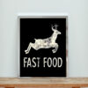 Deer Fast Food Aesthetic Wall Poster