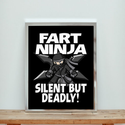 Fart Ninja Silent But Deadly Aesthetic Wall Poster