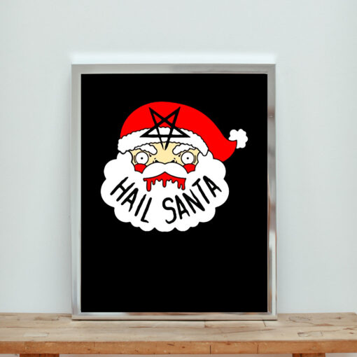 Hail Santa Satanic Aesthetic Wall Poster
