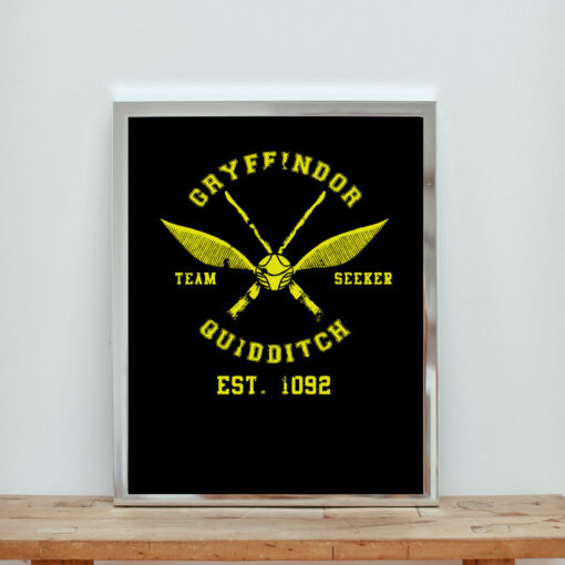 Harry Potter Gryffindor Quidditch Aesthetic Wall Poster