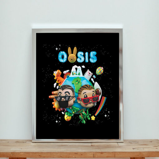 J Balvin Bad Bunny Oasis Aesthetic Wall Poster