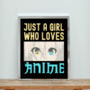 Kawaii Just Girl Love Anime Aesthetic Wall Poster