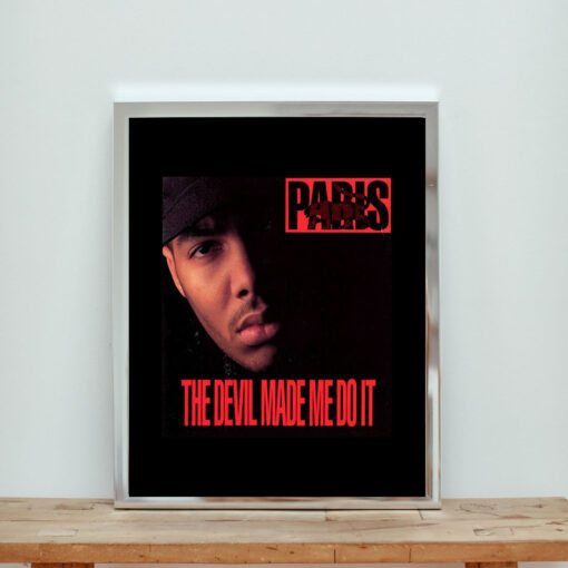 Paris The Devil Made Me Do It Aesthetic Wall Poster