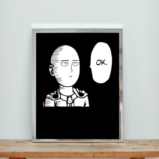 Punch Man Ok Aesthetic Wall Poster
