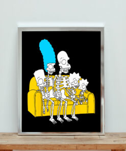 Skeletons Treehouse Of Horror Couch Gag Aesthetic Wall Poster