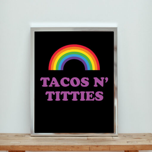Tacos N Titties Aesthetic Wall Poster