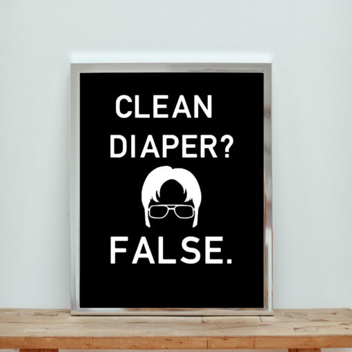 The Office Clean Diapper False Aesthetic Wall Poster