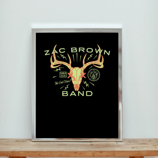 The Owl Tour Antler Zac Brown Band T Shirt Aesthetic Wall Poster