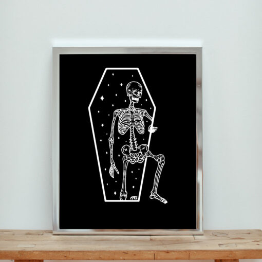 The Skeleton Coffin Aesthetic Wall Poster
