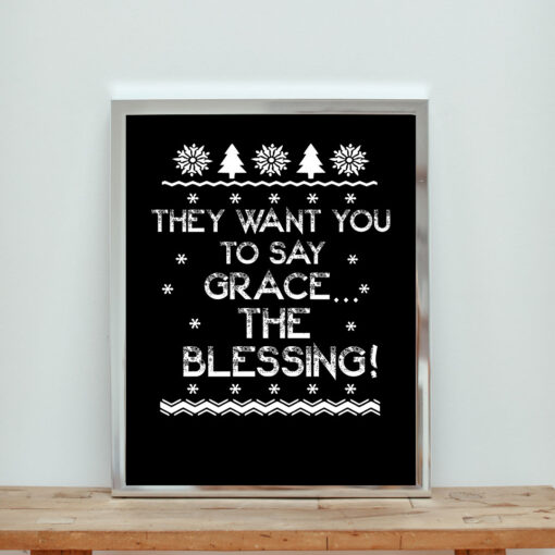 They Want You To Say Grace The Blessing Aesthetic Wall Poster