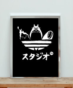 Totoro Studio Ghibli Soot Sprites Anime Aesthetic Wall Poster