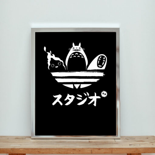 Totoro Studio Ghibli Soot Sprites Anime Aesthetic Wall Poster