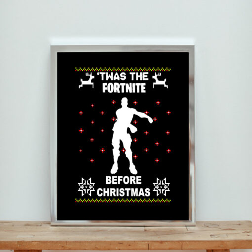 Twas The Fortnite Before Christmas Aesthetic Wall Poster