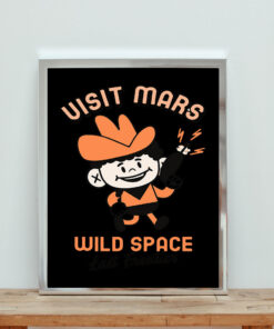 Visit Mars Wild Space Aesthetic Wall Poster